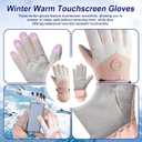 3 Pairs Winter Ski Snow Gloves Men Women Waterproof Touchscreen Snowboarding Gloves Warm Winter Snowmobile Glove