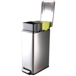 The Step N' Sort Slim Design, 2 x 21.5L Dual Trash and Recycling Bin