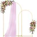 Metal Arch Backdrop Stand Set of 2 Gold (7.2FT+6FT) Wedding Arch Stand Balloon Arched Frame for Birthday Party Baby Shower Graduation Ceremony Decoration