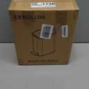 CEROELDA Small Bathroom Trash Can with Lid Soft Close-5L/1.3 Gal Stainless Steel Garbage Can-Step Pedal Wastebasket Slim Trash Bin for Office, Bedroom, Toilet, Live Room-White