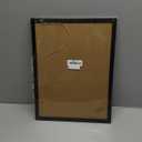 Yunihome 13.3x17.7 Inch Cork Board for Wall Hanging with Linen, Bulletin Board with Push Pins, Mounted Memo Message Board for Home Office Decor, Dorm Room Essentials, Classroom Organization (Black)