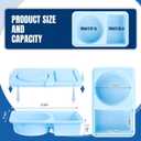 YOBEYI 3 PCS Silicone Snack Containers with Lids, Reusable Dual Compartment Salad Dressing Sauce Seasoning Container, Food Storage Boxes for Travel, Office, Picnic