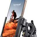 Lamicall Motorcycle Bike Phone Mount - [No Block Camera] [1s Lock] Bike Cell Phone Holder Clamp, Bicycle Scooter Handlebar Clip, for iPhone 16 15 14 Pro Max, Galaxy S25 S24 Ultra, 4.7-7" Phones