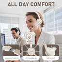 Wireless Headset, 5.0 Trucker Bluetooth Headset with with Microphone Noise Canceling & USB Dongle, Wireless Headphones with Mic Mute for Remote Work Cell Phone Computer Call Office Teams Meetings