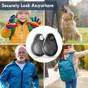 Hidden GPS Tracker 2pack, Works with Apple Find My (iOS Only), Rechargeable,Finder and Item Lost Mode,Suitable for Backpack,and More,Water Resistant Black