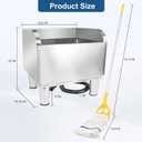 23 4/6in Stainless Steel Floor Mop Sink with Detachable Mop
Suitable for Laundry Rooms, Restaurants, Garages, Balconies, and Other Commercial Settings (23.6"L x 16.1"W x 21.6"H )