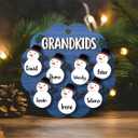 Personalized Merry Christmas Ornaments Custom 1-15 Name Wood Stockings Xmas Hanging Decor Family Name Christmas Keepsake Gift for Family Parents Kids