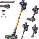 Cordless Stick Vacuum Cleaner: 550W 50KPA 45Mins with Powerful Suction, Self-Standing Lightweight Wireless Rechargeable Handheld Vacuum with Touch Screen for Home Pet Hair/Carpets/Floors