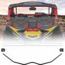 Kemimoto X3 Half Windshield Compatible with Can Am Maverick X3 XRS XDS Turbo R Max 2017-2026 Clear Standard Hard Polycarbonate Front Window Clear
