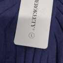 MEROKEETY Women's Long Sleeve Sweater Dress 2025 High Neck Slim Fit Ribbed Knit Midi Winter Dresses (Large, Navy)