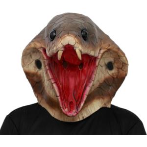 CreepyParty Cobra Costume Novelty Halloween Costume Party Latex Animal Cobra Head Mask Snake