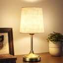 Cordless Table Lamp, 8000mAh, Ambient Light, Dimmable, Touch Control, 2700K, Small, Portable, LED, Wireless, Rechargeable, Cordless, Desk Lamp, Kitchen Lamp, Fabric Shade, for Dining Room, Bedroom (13" Single)