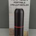 AIRMSEN Handheld Vacuum Sealer with 1.4L Glass Vacuum Container and 11 PCS Reusable Sous Vide Bags, Compact Vacuum Sealer Machine for Food Storage