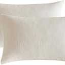 SE SOFTEXLY Muslin Pillowcases King Size 100% Cotton, 2 Pack Linen Like Pillow Shams with Envelope Closure, Ultral Soft and Breathable Pillow Case Covers, White, 20" X 36", No Filling