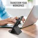 Generic MagSafe Charger Stand - Modern Luxury Style, Compatible with iPhone 14, 13, 12 Series, Magnetic Mount, Black Faux Leather Finish