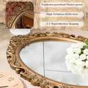 Vercraft 30" x 20" Vintage Gold Mirror for Wall, Antique Gold Oval Baroque Mirror with Imitation Metal Frame, Ornate Wall Decor for Entryway, Fireplace, Living Room, Hallway