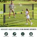 Portable Badminton Net Set, Height Adjustable Sports Net for Pickleball, 10FT