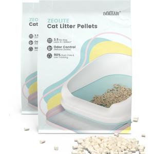 Cat Litter Pellets 7 lbs(3.5lbs2), Generic Litter Refills Exclusively for Dual-Layer Litter Box Systems, Dehydrating Pellets, Zeolite, Long-Lasting Odor Control Non-climping
