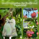 ZIFTY 25Pcs Fruit Protection Bags 6x8 Inch Wire Mesh Bags with100FT Bird Scare Tape and 30 Ties Netting Cover for Protecting Fruits and Vegetables, Plant Protectors from Animals