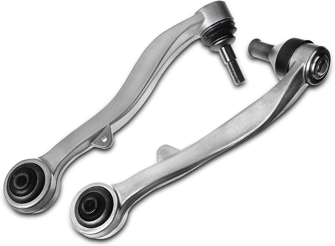 A-Premium 2 x Front Rearward Lower Control Arm, with Ball Joint & Bushing, Compatible with BMW - 2002-2010 - 745i 745Li 750i 750Li 760i 760Li & 645Ci 650i & M6 & Alpina B7