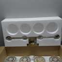 Modern 4 Light Crystal Vanity Light, Brushed Gold Vertical Bathroom Light Fixture Over Mirror for Dressing Table Sink, Compatible with Dimmable Bulbs (Bulbs Not Included)