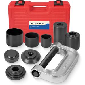 DAYUAN Ball Joint Press & U Joint Removal Tool Kit with 4x4 Adapters for Most 2WD and 4WD Cars and Light Trucks with Red Storage Case Red