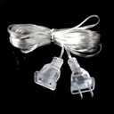 2 x 196 Inch Power Extension Cable, Portable String Curtain Fairy Light Extension Cord Clear Line Power Extension Cable for Christmas Lights Easy to Install LED Strip Lights