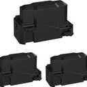 Small Weatherproof Outdoor Electrical Connection Box for 90 Angle Plugs734inch, IP66 Water-Resistant Extension Cord Cover for Plug, Extension Cables, Holiday Lights, Black, 3 Pack