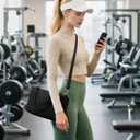 Ceneda Small Gym Bag for Women, 12 inch Mini Gym Bag with Wet Pocket, Lightweight Tote for Gym, Sport, Workout - Black