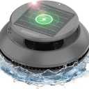 Y60 Cordless Solar Pool Skimmer - 2026 Automatic Robotic Pool Surface Cleaner with 360 All-Around Intake, Dual Charging, 12H Deep Cleaning for In-Ground & Above Ground Pools (Sepia)