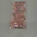 Pair Handmade Shining Crystals Rhinestones DIY Clothing Applique Patches, Sewing Beads Sequins Stone Trim Accessories for Wedding Dress Decoration(Pink-Large)