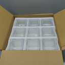 CONNOO 9 Pack Square Glass Vase 4" x 4" x 4", Clear Bulk Flower Vases for Centerpieces, Square Glass Cube Vase Floating Candle Holders for Wedding Party Home Decor
