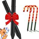 30 PCS Replacement Stakes for Christmas Candy Cane Lights - Outdoor Decorations, Plastic Candy Cane Pathway Markers with Spike Replacer, for Garden Lights, Landscape Yard Pathway Lamps Pole