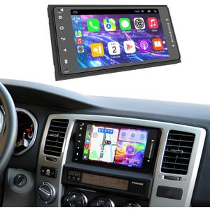 4+64G Android 14 Car Radio for Toyota 4Runner 2003-2009/Tundra 2003-2006/Sequoia 2003-2007, 7 Inch Stereo with Wireless Carpaly&Android Auto, Support Bluetooth/WiFi/GPS/FM/SWC/Backup Camera