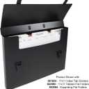 11x17 Portfolio Case Black Art Portfolio Folder for Tabloid Paper, Documents, Drawings, and Prints Lightweight Poly Organizer for Artwork, Business, or School Fits 1.5" of 11 x 17 Storage