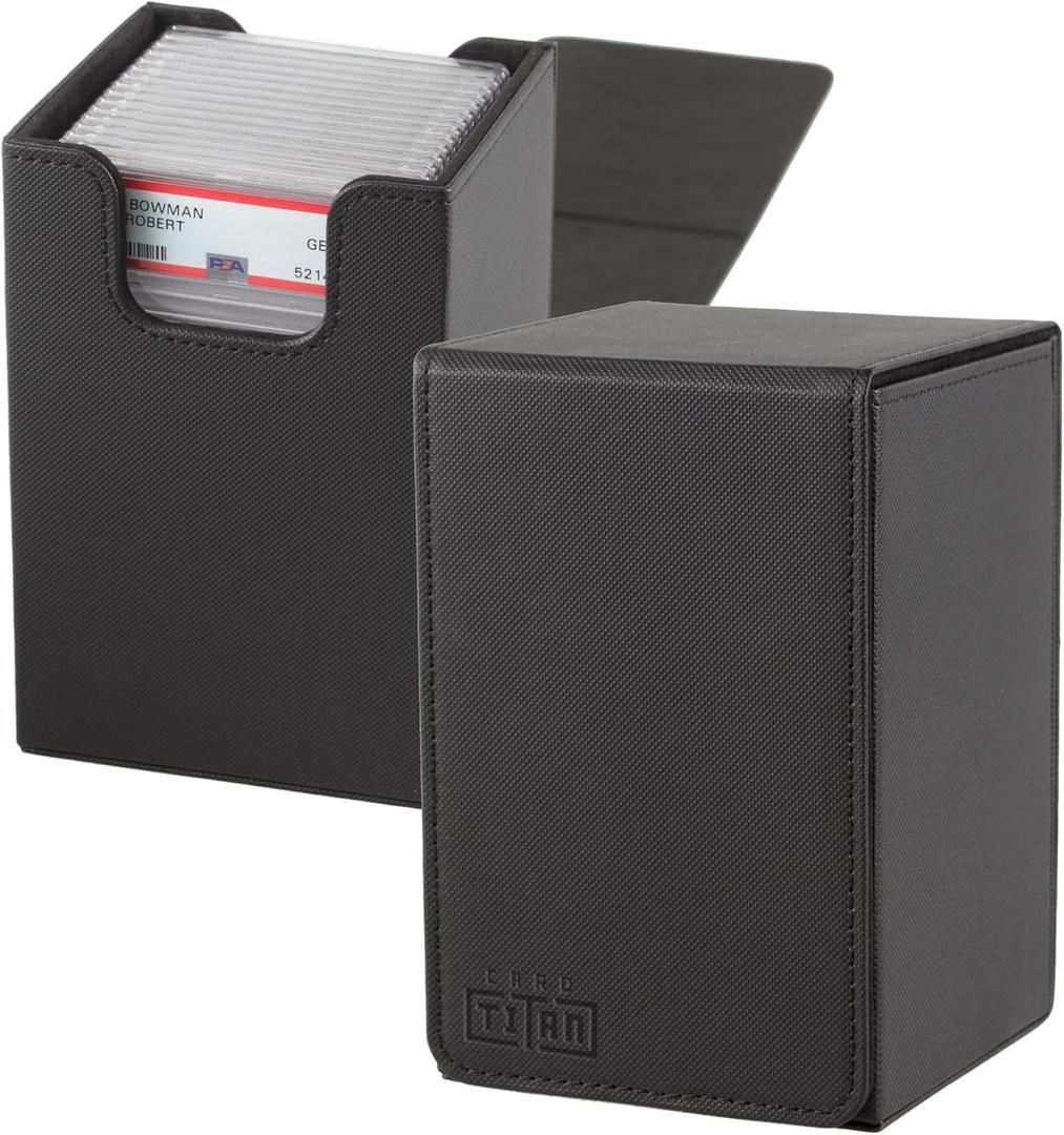 Titan Slab Box Single Row - Trading Card Storage Box for Sports and TCG Cards - Card Case Fits PSA, BGS, SGC and CSG Graded Card Slabs