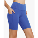 Colorfulkoala Women's High Waisted Biker Shorts with Pockets 8" /10" Inseam Workout Yoga Shorts Running Tights XL