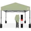 Best Choice Products 10x10ft 1-Person Setup Pop Up Canopy Tent Instant Portable Shelter w/ 1-Button Push, Case, 4 Weight Bags - Sage Green : Patio, Lawn & Garden