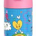 THERMOS FUNTAINER Water Bottle with Straw - 12 Ounce - Kids Stainless Steel Vacuum Insulated Water Bottle with Lid, Sketchbook