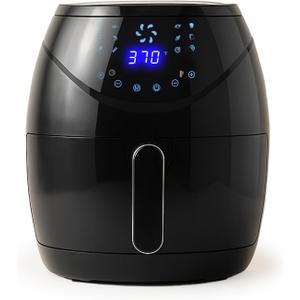 Air Fryer 6.5 QT Extra Hot Air Fryer for Crispy Cooking Bake Roast Nonstick High Gloss Black Finish Perfect for Healthy Meals Kitchen Appliance, xl