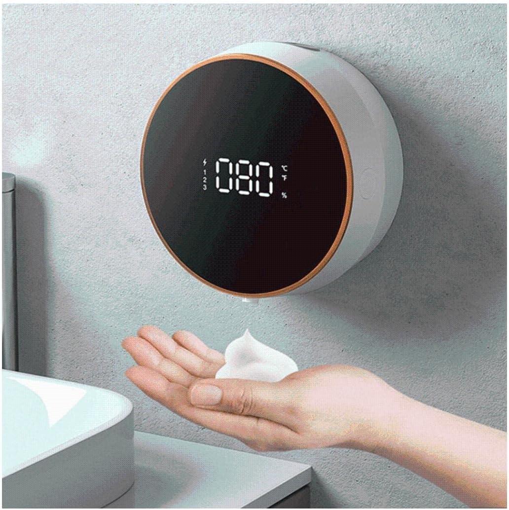 RUJHGL Farmhouse Automatic Induction Soap Dispenser Household Mobile Smart Wall-Mounted Shower Dispensers for Bathroom Kitchen Use Pump Bottle, White