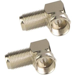 VCE VCELINK 90 Degree Coaxial Connector F Type Female to Male RG6 Adapter Right Angle Coaxial Cable Connector 90 Degree Elbow 2 Pack