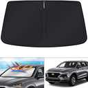 KUST Custom Fit for Windshield Sun Shade Hyundai Santa Fe 2013-2018 Accessories Window Sun Visor Protector Foldable Blocks UV Rays Keep Your Car Cooler