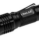 LitezAll 400 Lumen Tactical Flashlight  Small Tactical Flashlight with Zoom Focus Beam, High/Low Modes, Heavy-Duty Flash Light Tactical Design, Battery Operated