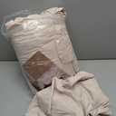 Bedsure Queen Comforter - Comforters Queen Size for All Season, Ultra-Soft Down Alternative & Prewashed Duvet Insert with 4 Tabs - Machine Washable, Linen, 88x88 Inches