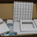 Pegboard Monitor Stand Riser,Computer Monitor Stand with 2 Hooks Cable Management Desk Organizer and Drawer for Laptop,PC,Computer,Printer,White