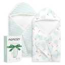 Momcozy Baby Towel with Hooded - Ultra Soft & Absorbent Large Bath Towel Set for Comfort & Gentle on Baby's Skin - Shower Gift & Bath Essential & Baby Registry Search for Newborn,Infant,Toddler,Kids (Pearabloo)
