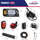 12V Deluxe Club Car DS LED Light Kit, for 1993-UP DS Gas&Electric, Golf Cart Headlight Taillight Kit with Wire Harness Turn Signal Kit Horn Brake Pad, Golf Cart Street Legal Light Kit
