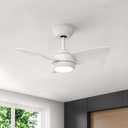 GREENEVER 30 Inch Small Ceiling Fan with Light, Remote Control, Quiet DC