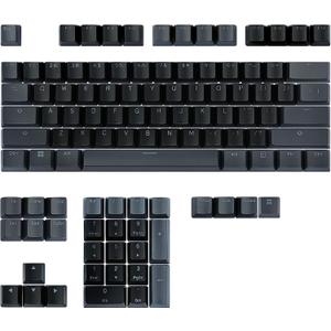 Happy Balls ABS Keycaps Doubleshot Backlit Shine Through Keyset Cherry MX OEM Profile US Layout for 61/87 TKL/104 MX Switches Mechanical Keyboards(Black and Gray)